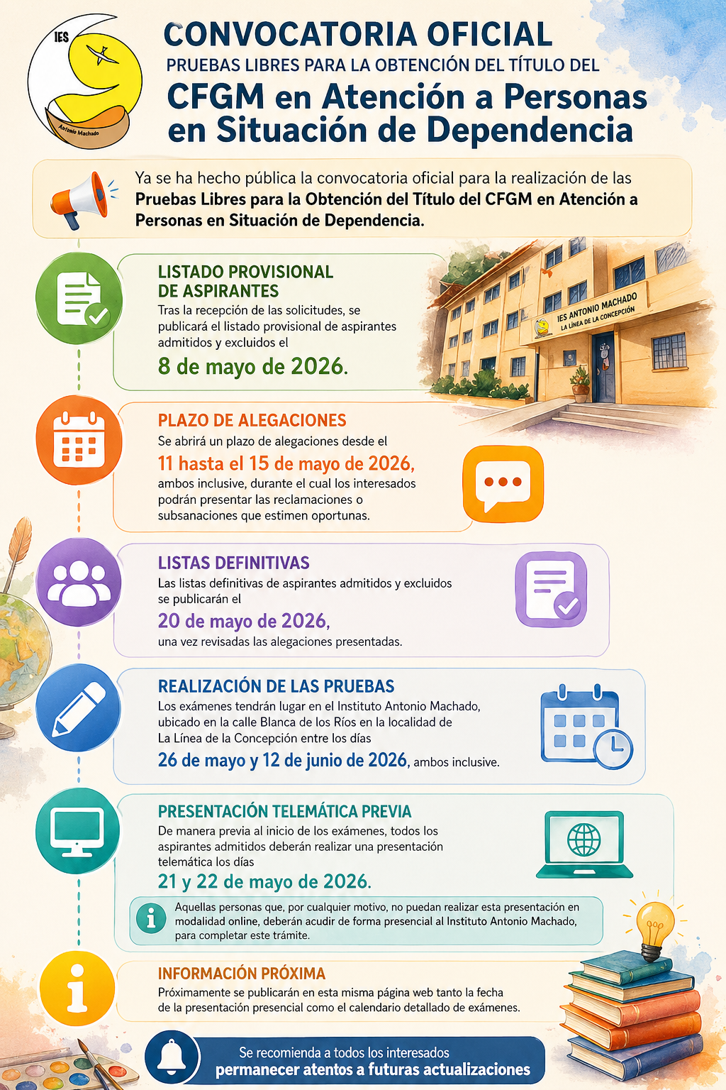 Imagen de la noticia: Pruebas Libres para la Obtención del Título del CFGM en APSD [Actualizado]